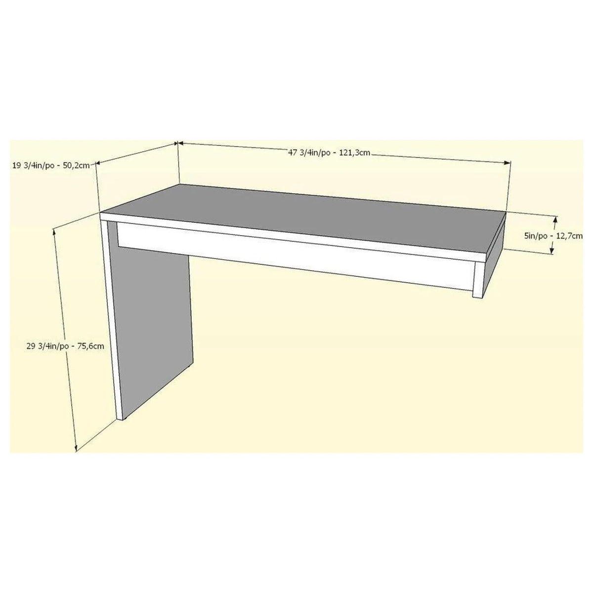 Reversible Desk Panel H316