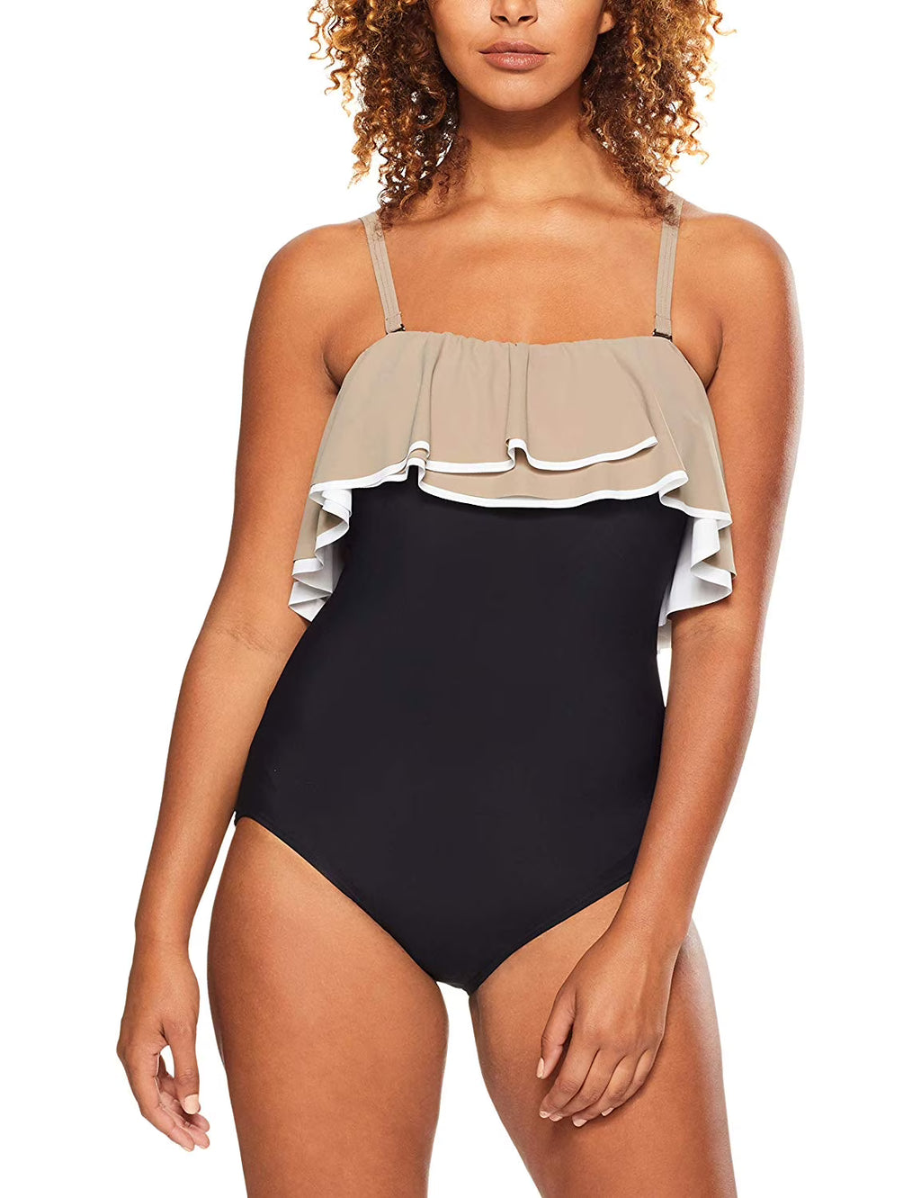 Agate Ruffle Bandeau One-Piece Q81590