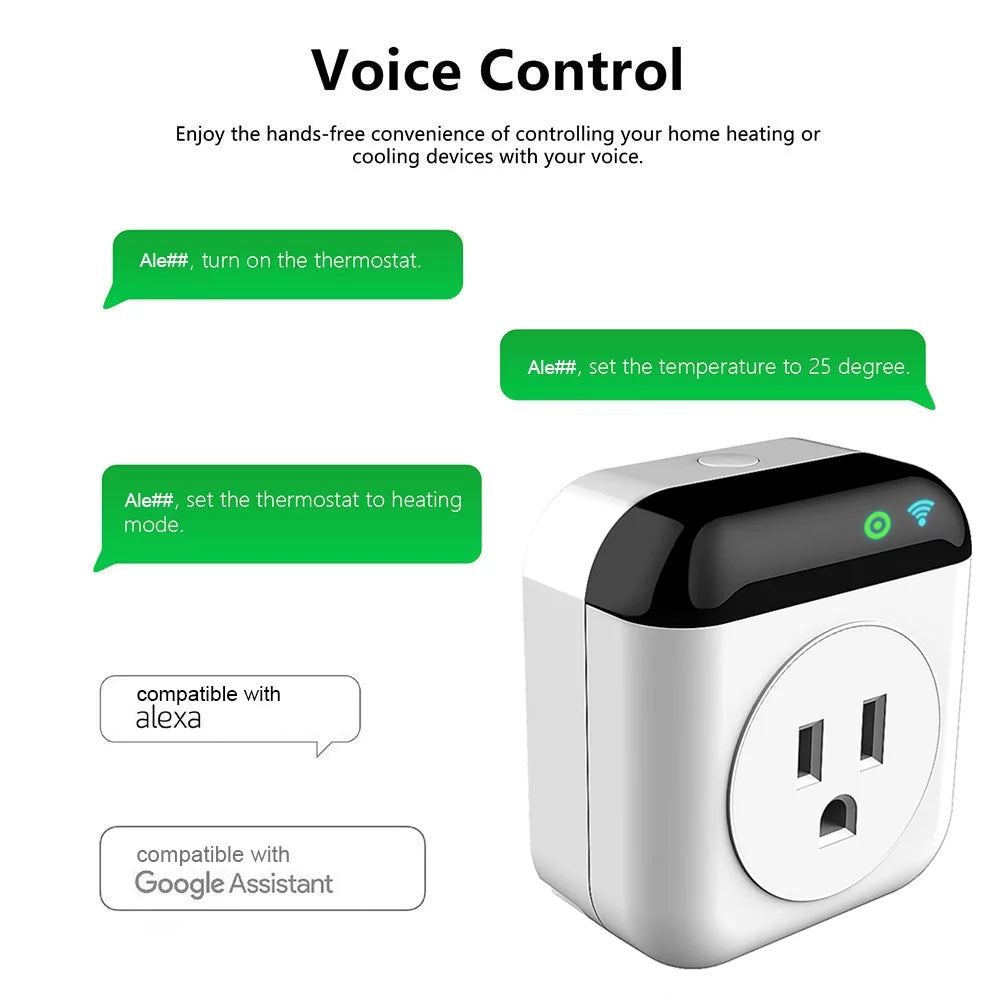 Programmable Smart Wifi Thermostat Plug Outlet 10A Plug-in Socket L271