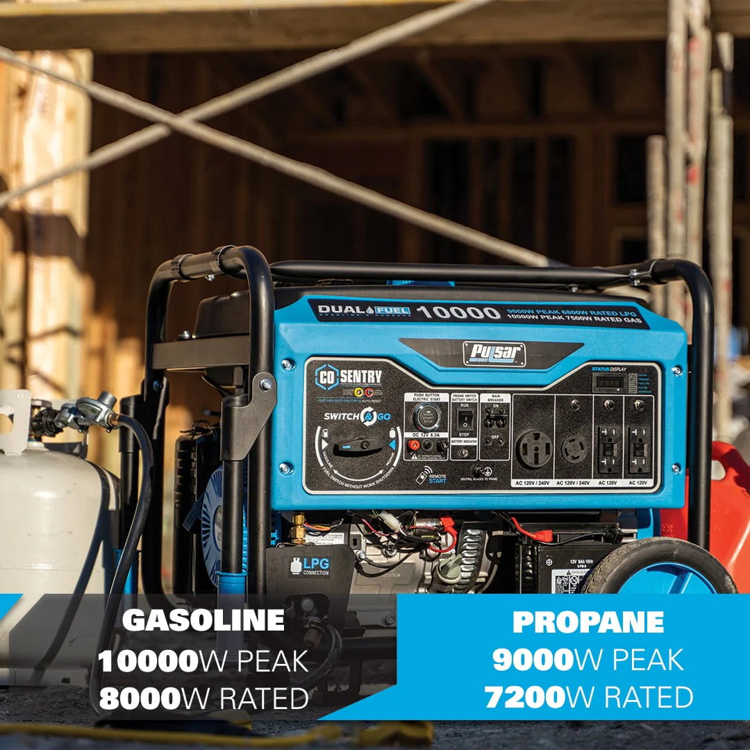 10,000 Watt Dual Fuel Portable Generator with Remote Start S6660