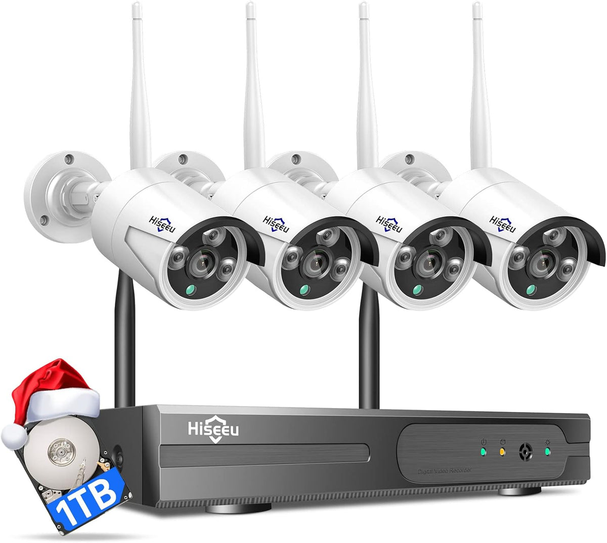 8 Channel 4Pcs Wireless Security Camera System with 1TB Hard Drive K761