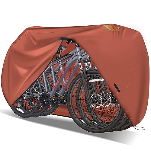 Bike Cover for 2 Bikes, Waterproof Heavy Duty 600D Bicycle Rack Cover A815