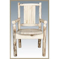 Captains Chair with Laser Engraved Wolf Design U906100