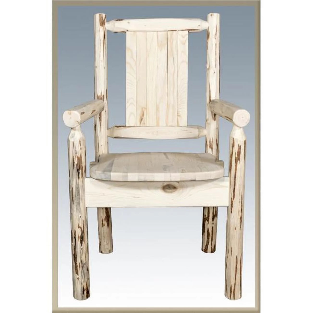 Captains Chair with Laser Engraved Wolf Design U906100