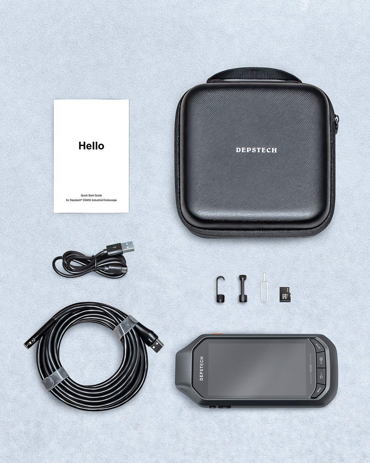 1080P HD Dual Lens Borescope with 16.5FT Semi-Rigid Cable C23740