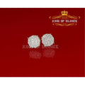 10k Yellow Gold Finish Silver Stud Earrings With Lab Created Diamond G69346