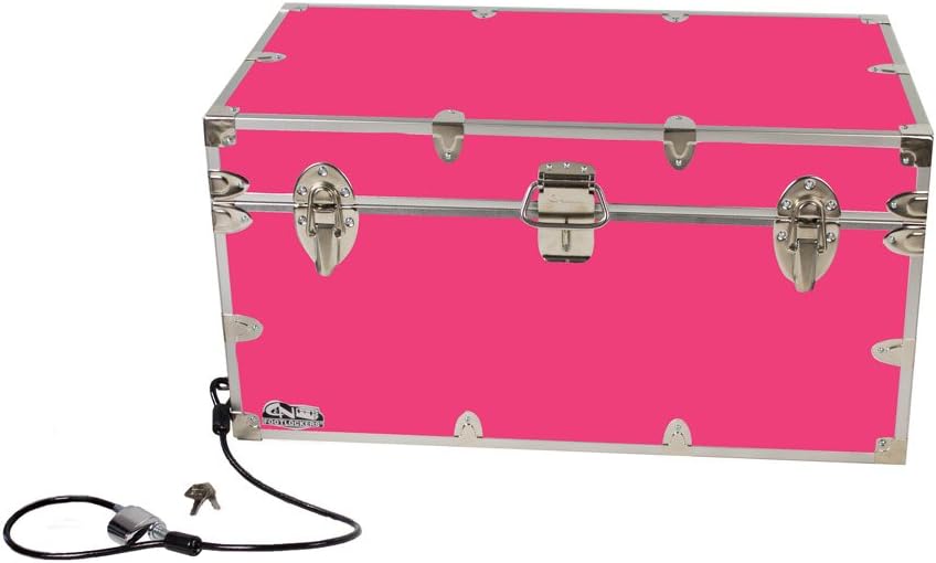 Large Storage Chest with Anchoring Cable Lock - 32 x 18 x 16.5 Inches Y2499
