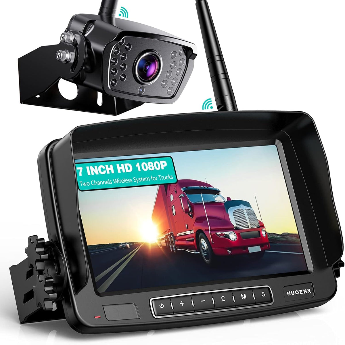 Wireless Backup Camera with 7 Inch Monitor, IP69 Waterproof, Support 2 Cameras Y45096