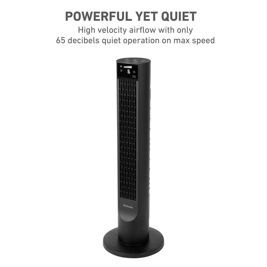 Black Oscillating Digital Tower Fan P1372
