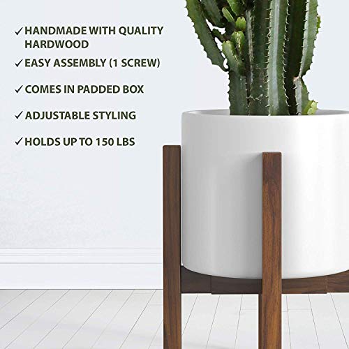 Mid Century Solid Wood Acacia Plant Stand D45680