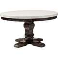 Dining Table with Marble Top and Pedestal Base I555