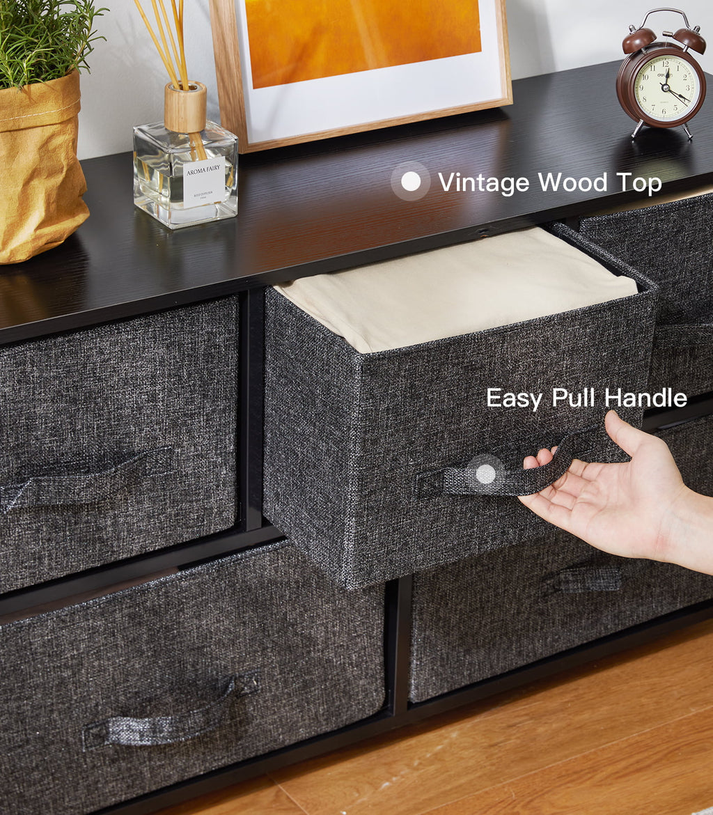 Fabric 5 Drawer Dresser Storage Tower K344133