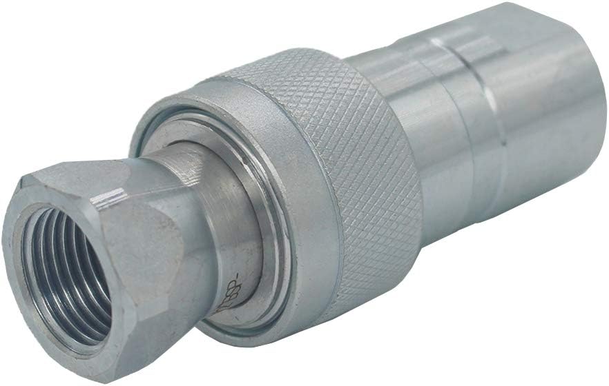 2-Sets 1/4'' Ag ISO5675 Carbon Steel Hydraulic Quick Disconnect Coupling with Dust Cap A69836