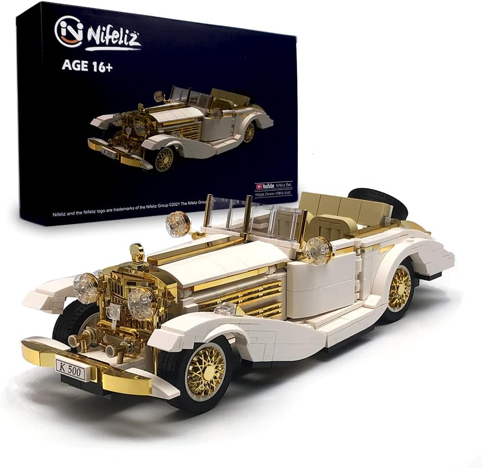868 Pcs 1:14 Scale Retro Car Building Blocks Set H7591