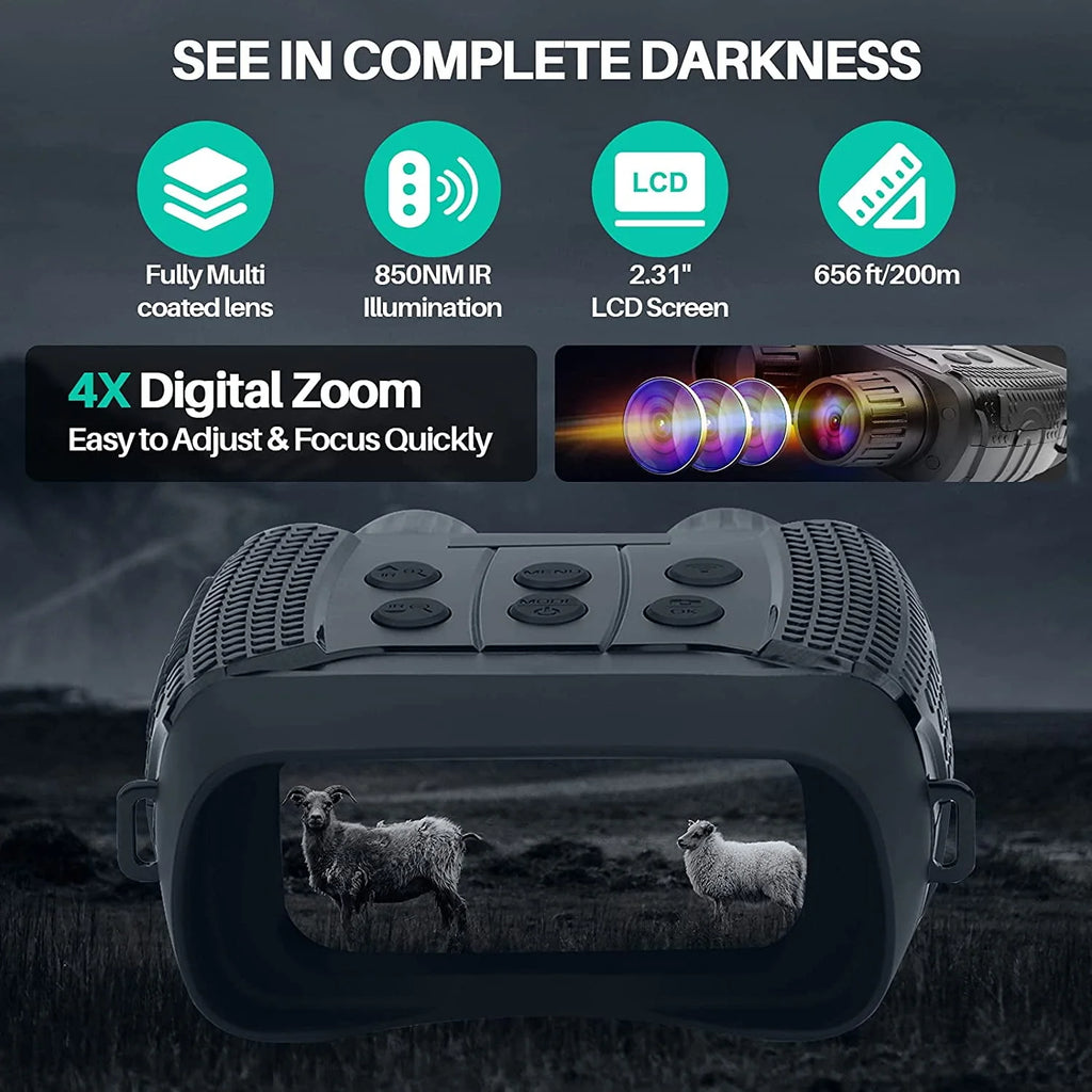 Night Vision Binoculars with 32GB Memory Card X483146