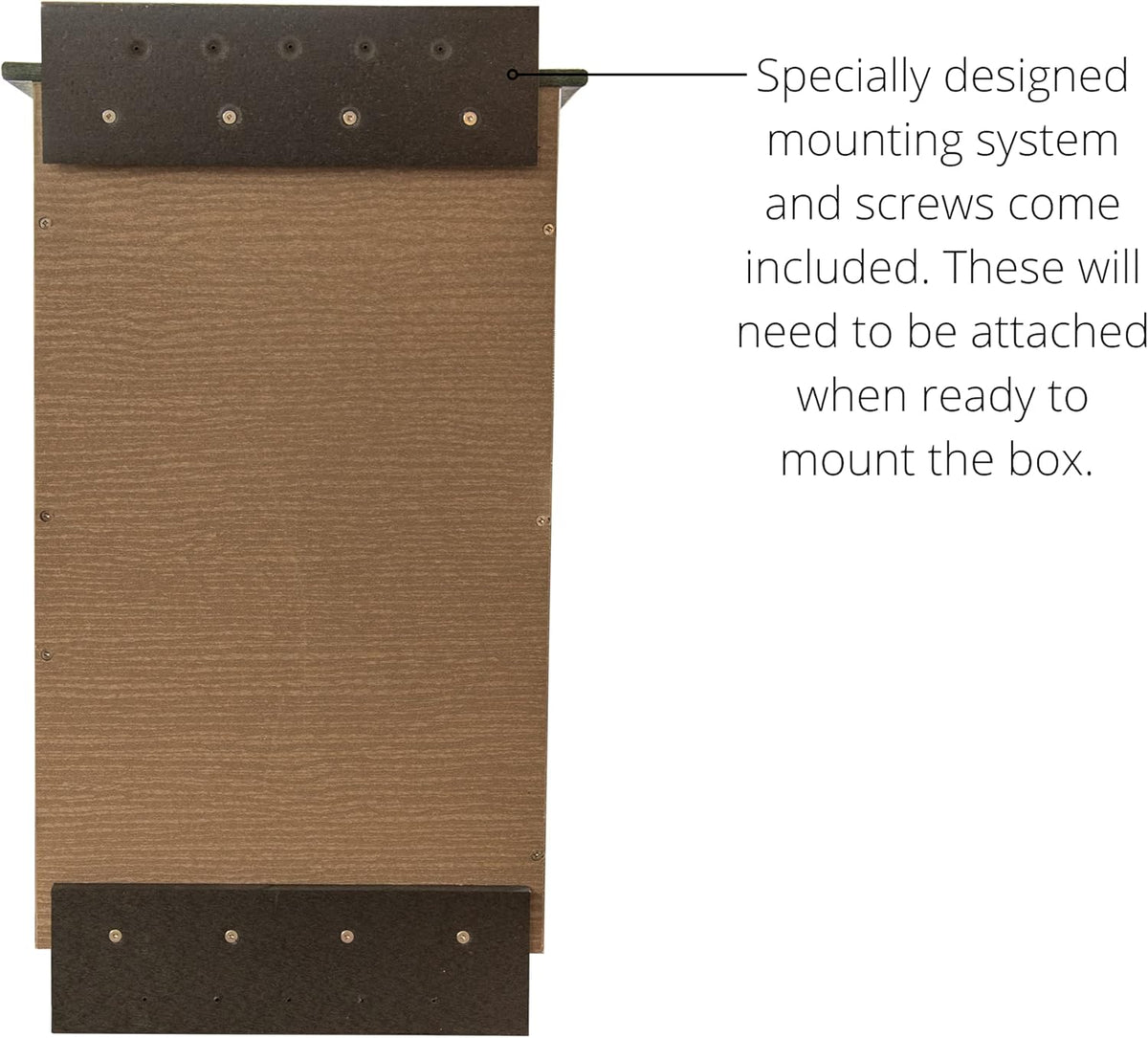 Recycled Poly Lumber Barred Owl Nesting Box with Mounting Hardware and Pine Shavings I18135