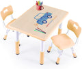 Kids table and chair set with 8 leg covers and 12 color pens Q898467