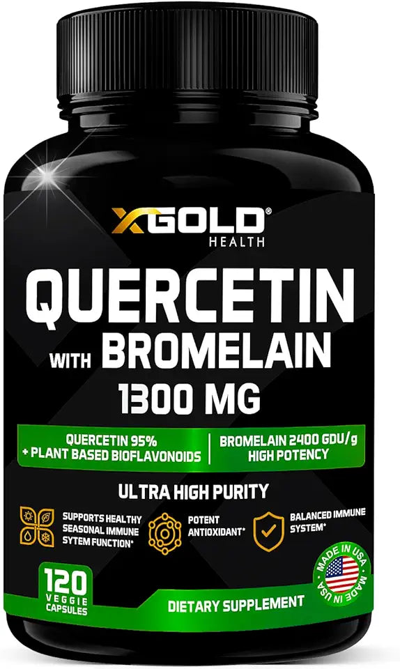 Quercetin + Bromelain 1,300mg 120 Caps B5542