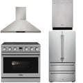36 Electric Range, Range Hood, Refrigerator and Dishwasher Q1071