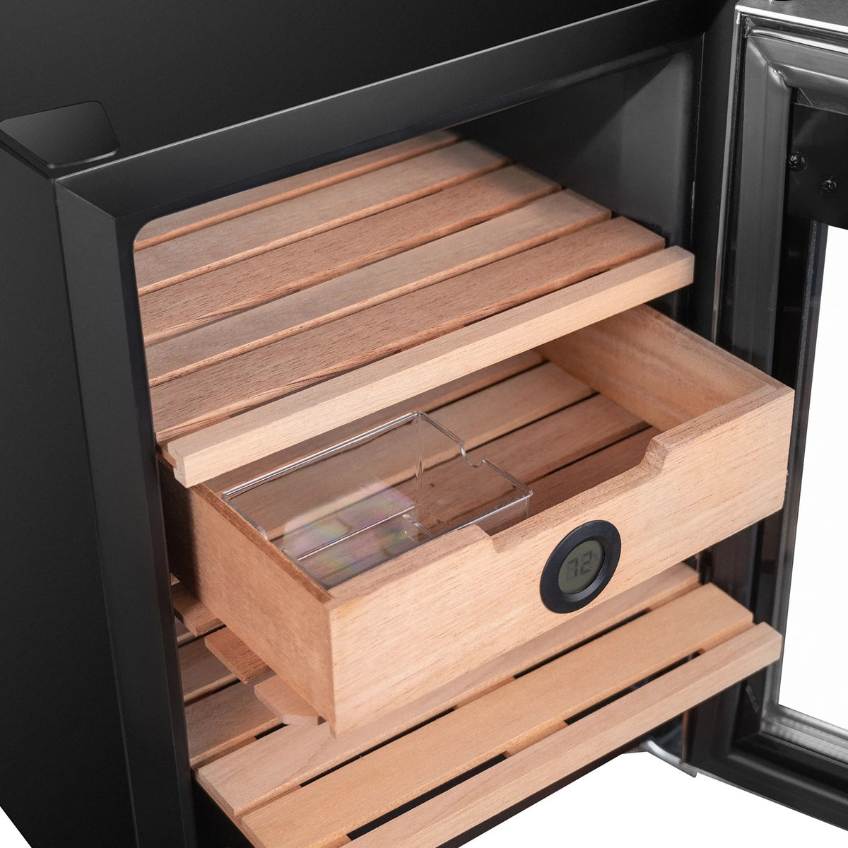 1.2 cu. ft. Stainless Steel Digital Cigar Humidor with Spanish Cedar Shelves N108