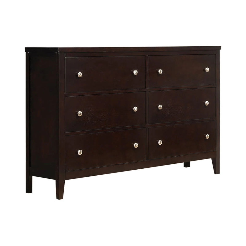 Cappuccino Bedroom Set with Upholstered Headboard B7436