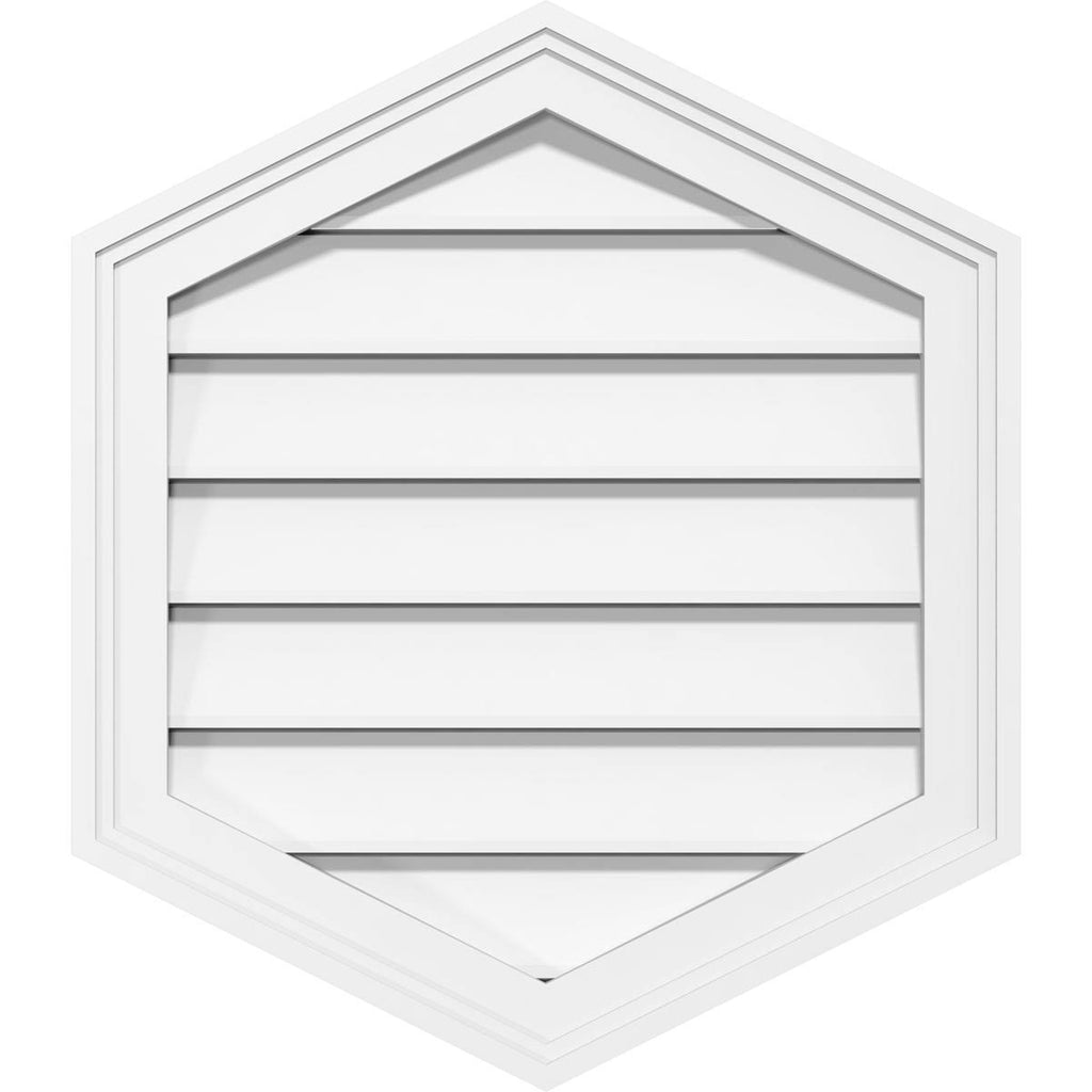 Vertical Peaked Surface Mount PVC Gable Vent F55479