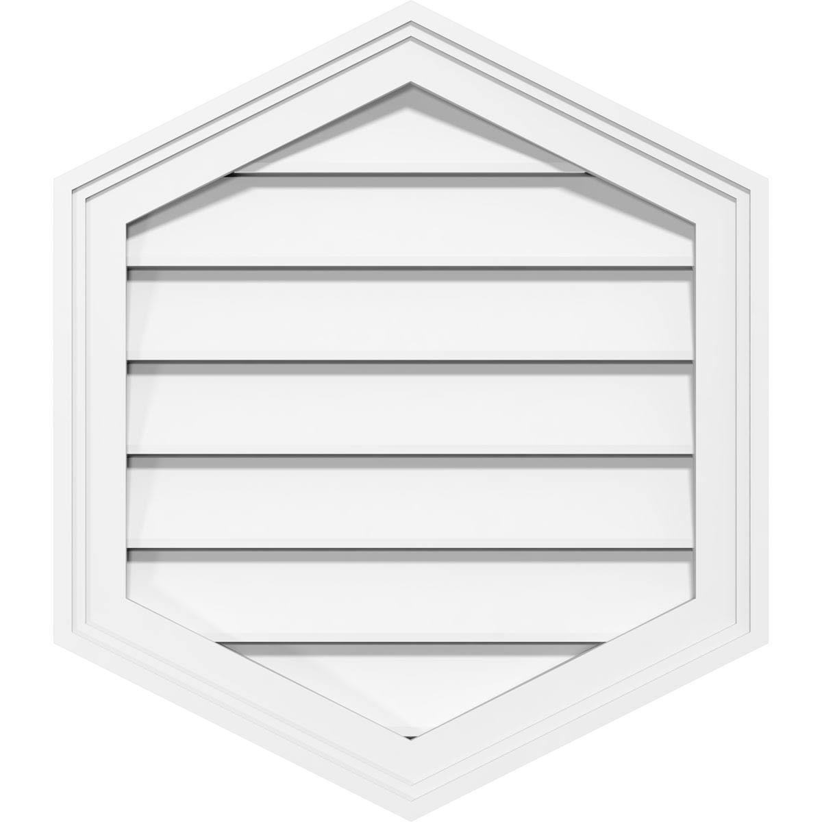 Vertical Peaked Surface Mount PVC Gable Vent F55479