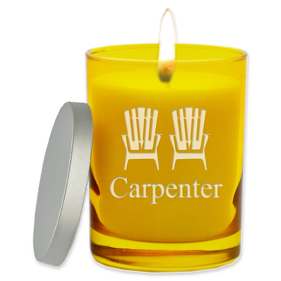 Citron Unscented Soy Wax Glass Candle C461840