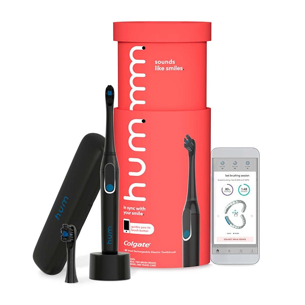 Blue Electric Toothbrush Kit, Rechargeable Sonic Toothbrush with Travel Case & Bonus Replacement Brush Head, Pack of 2 L679