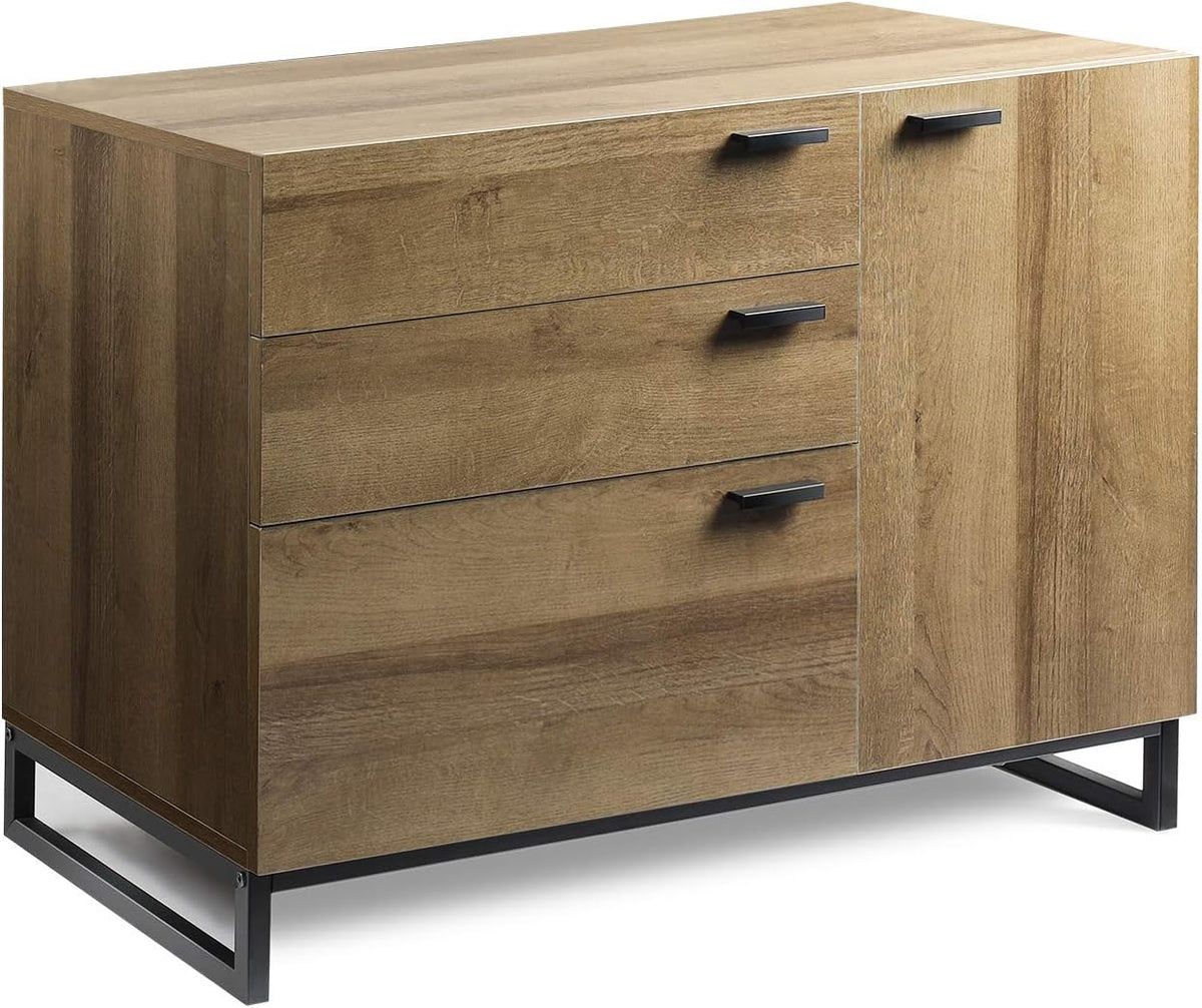3 Drawer Wood Dresser with Side Door O807178