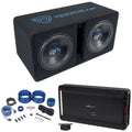 Dual 12" 2800w Car Subwoofers with Vented Sub Box and Amp P17066