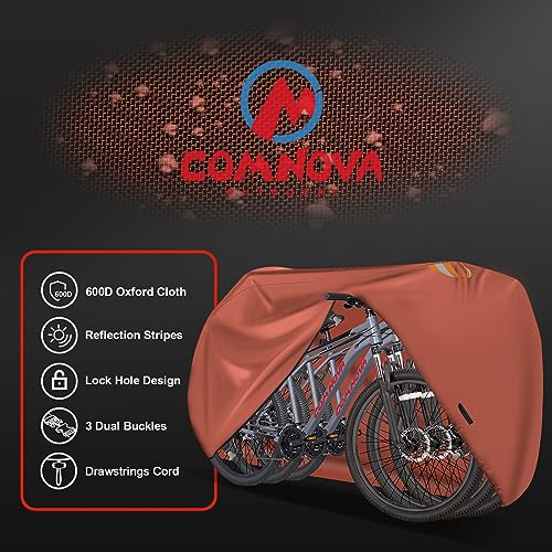 Bike Cover for 2 Bikes, Waterproof Heavy Duty 600D Bicycle Rack Cover A815