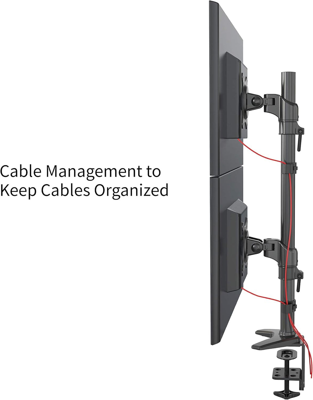 Vertical Dual Monitor Mount, 15-27 Height Adjustable, VESA Mount S73174