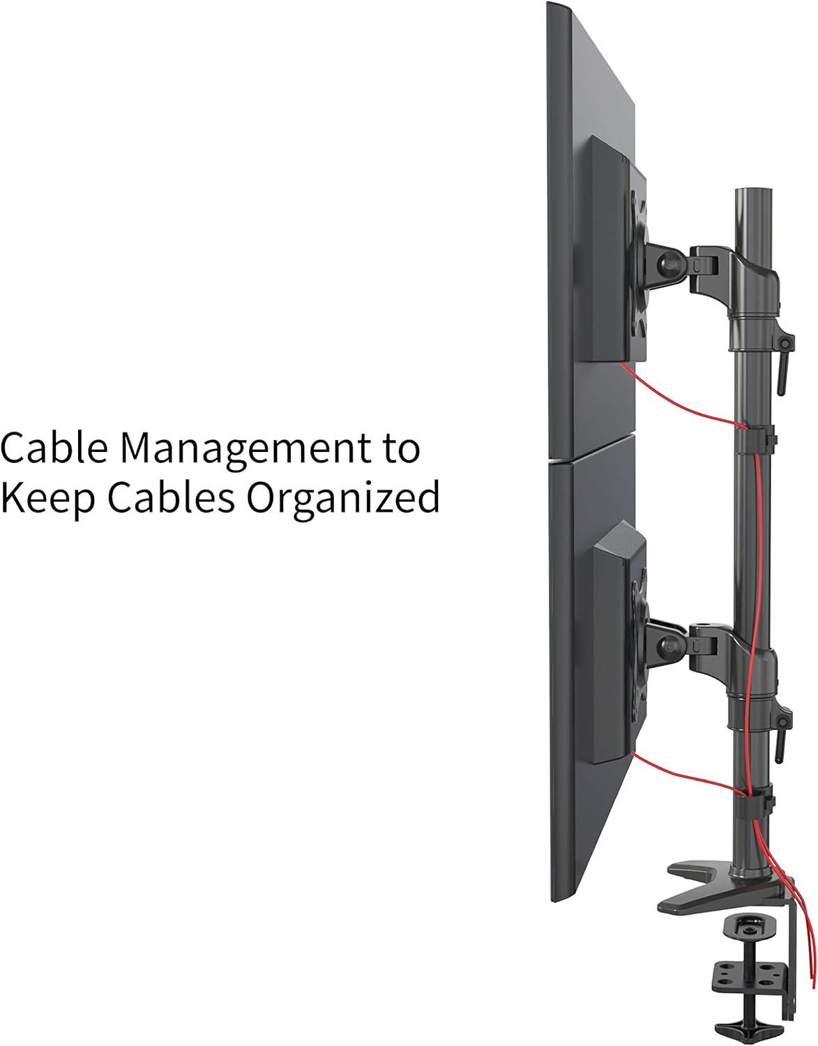 Vertical Dual Monitor Mount, 15-27 Height Adjustable, VESA Mount S73174