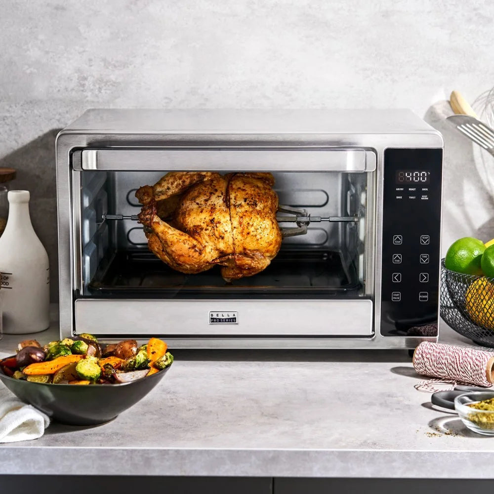 6-Slice Air Fryer Toaster Oven with Rotisserie Stainless Steel O50403