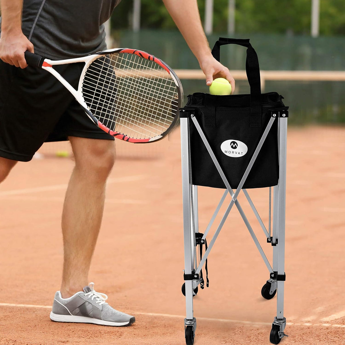 Tennis Ball Cart Holds 150 Balls with Carry Bag I36371