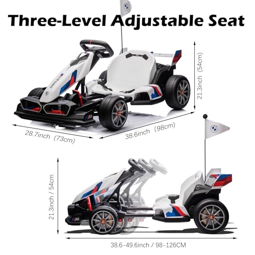 White Electric Drift Go Kart with 600W Motor S9185