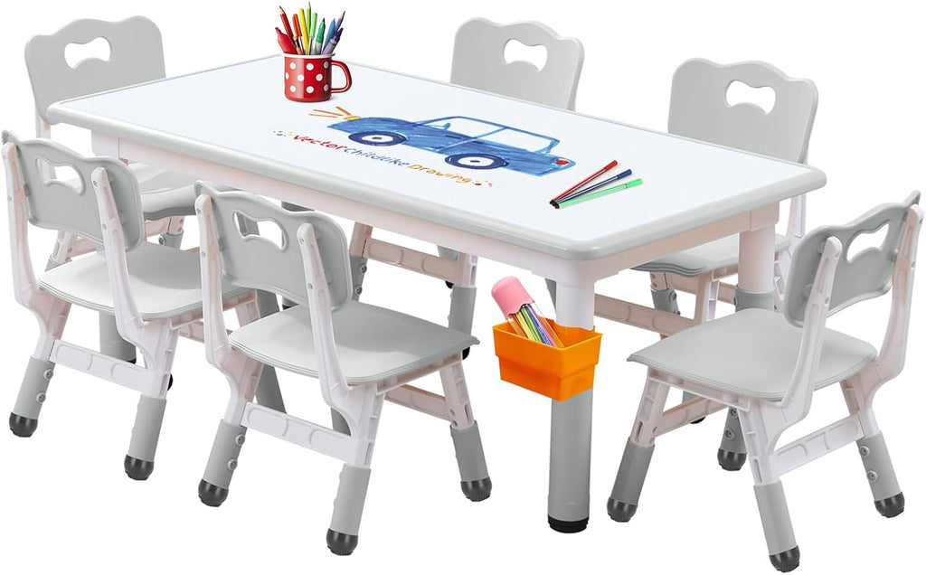 Kids Table and Chair Set with 6 Chairs S4576