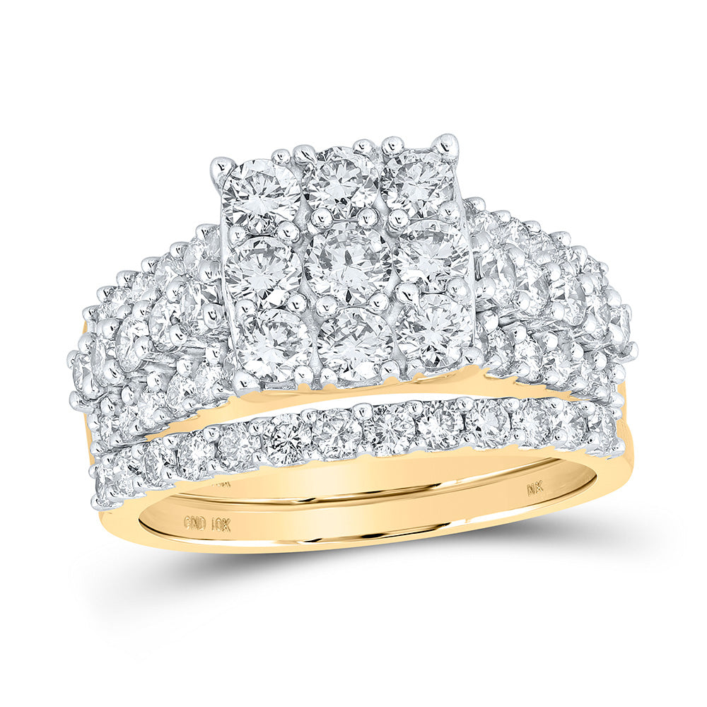 10kt Yellow Gold Diamond Ring Band Set 2 Cttw Ring Size 8 N95948