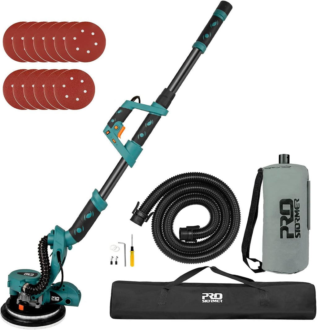6.5A Electric Drywall Sander with Vacuum and 13Pcs Sanding Pads K58233