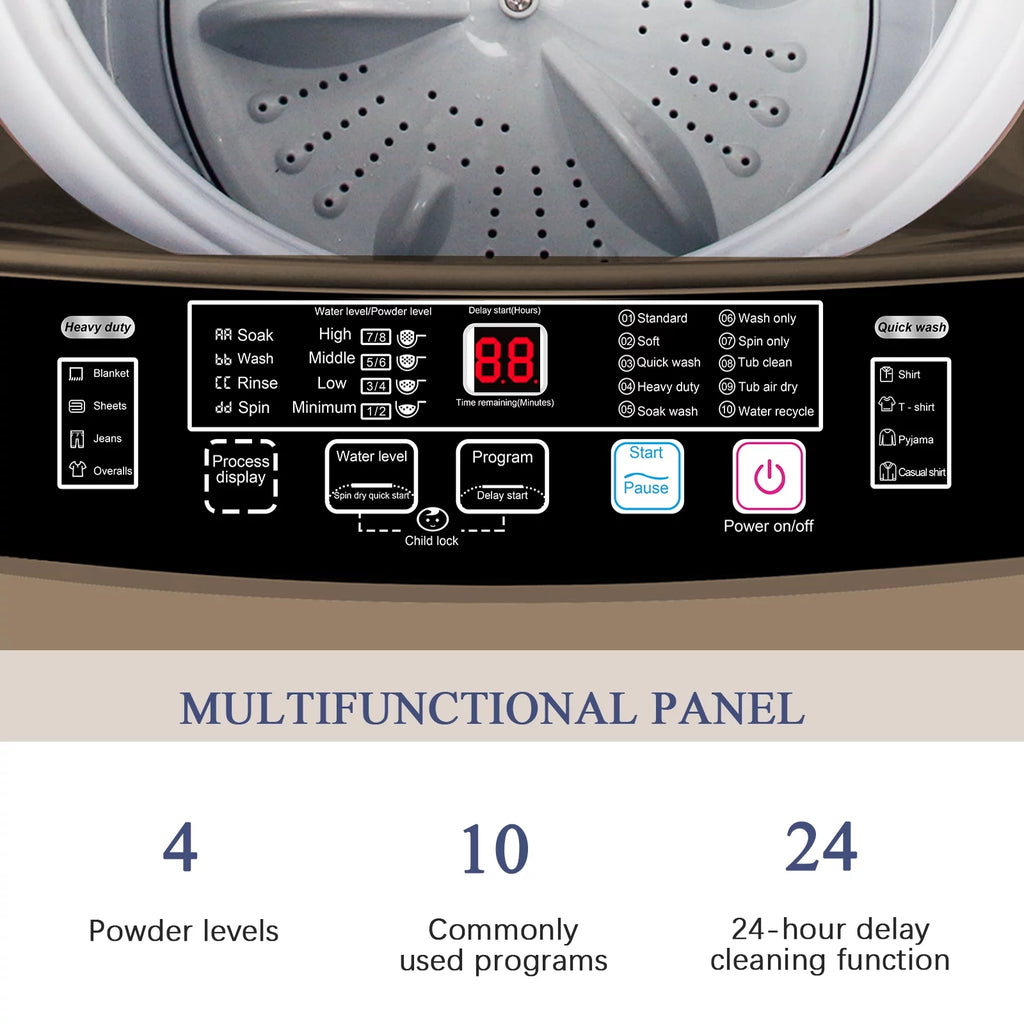 17.7 lbs Full Automatic Top Load Mini Washer Y312