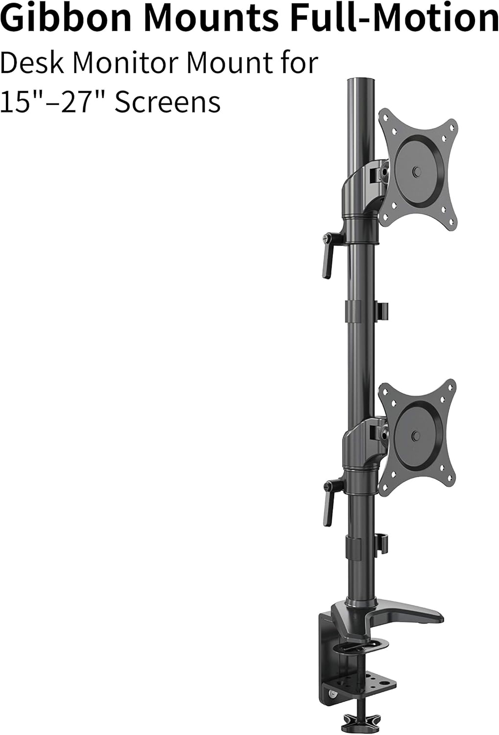 Vertical Dual Monitor Mount, 15-27 Height Adjustable, VESA Mount S73174