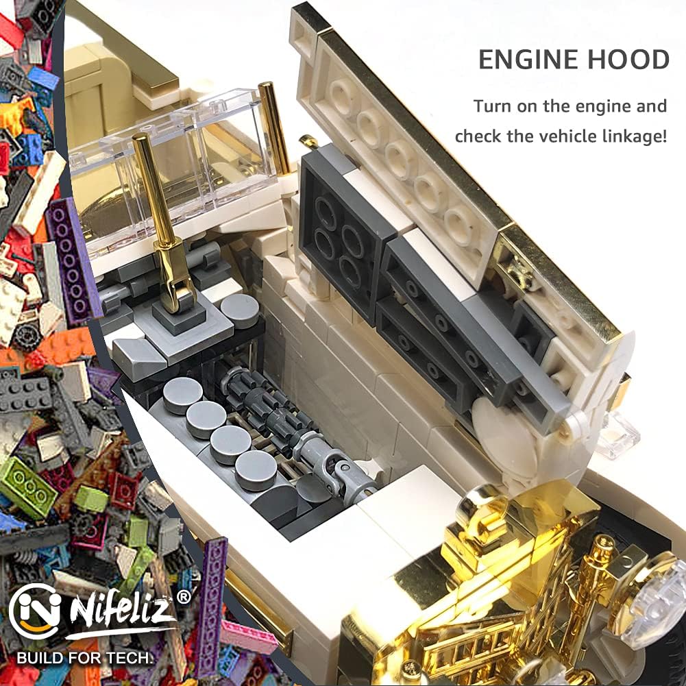 868 Pcs 1:14 Scale Retro Car Building Blocks Set H7591
