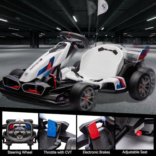 White Electric Drift Go Kart with 600W Motor S9185