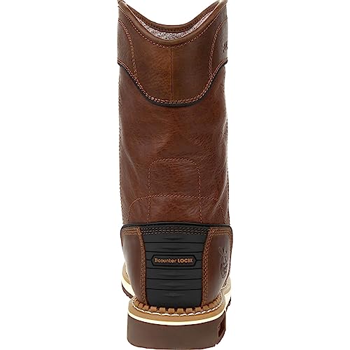 Brown Amp Lt Wedge Waterproof Pull on Industrial Boot B939721