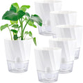 6 Pack Self Watering White Plant Pots K785950