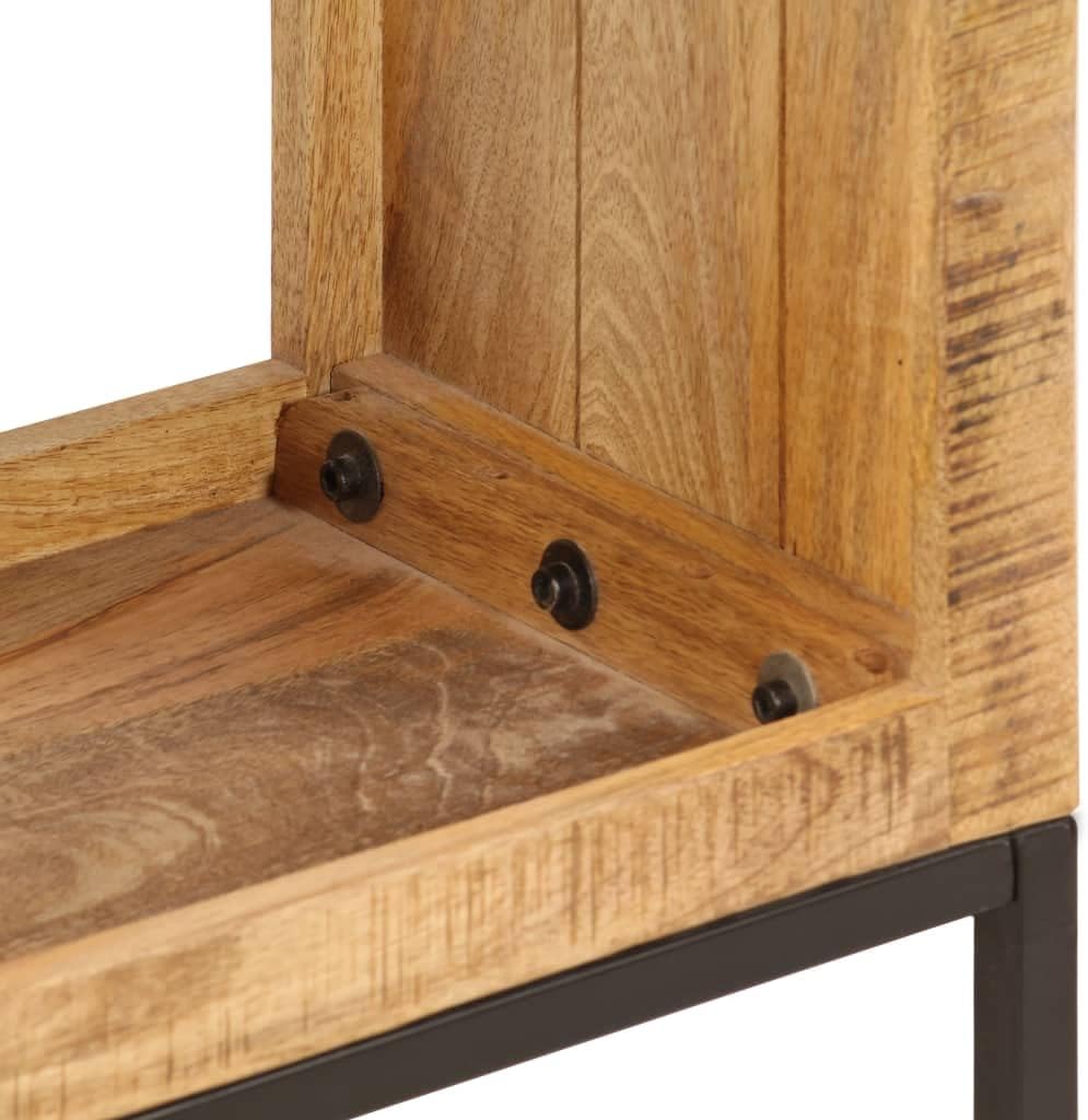Solid Mango Wood Bookshelf with 4 Compartments N771