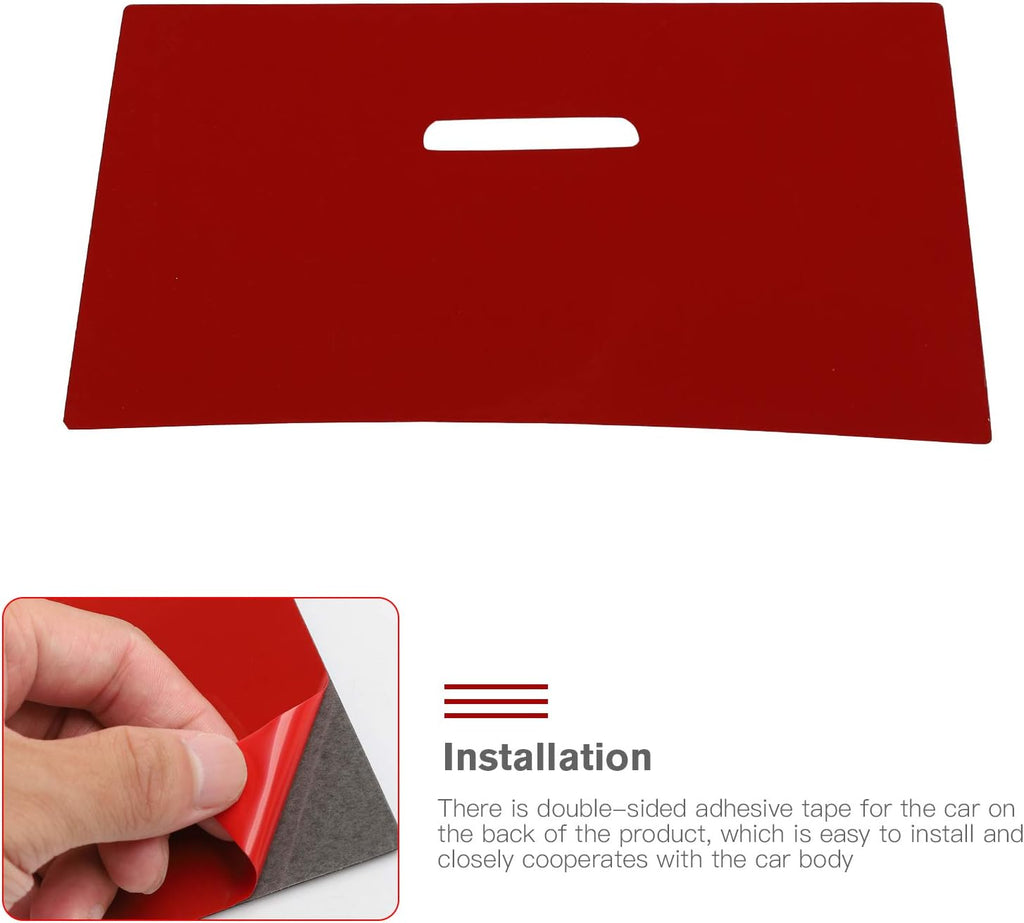 Real Carbon Fiber Center Console Storage Stickers T379
