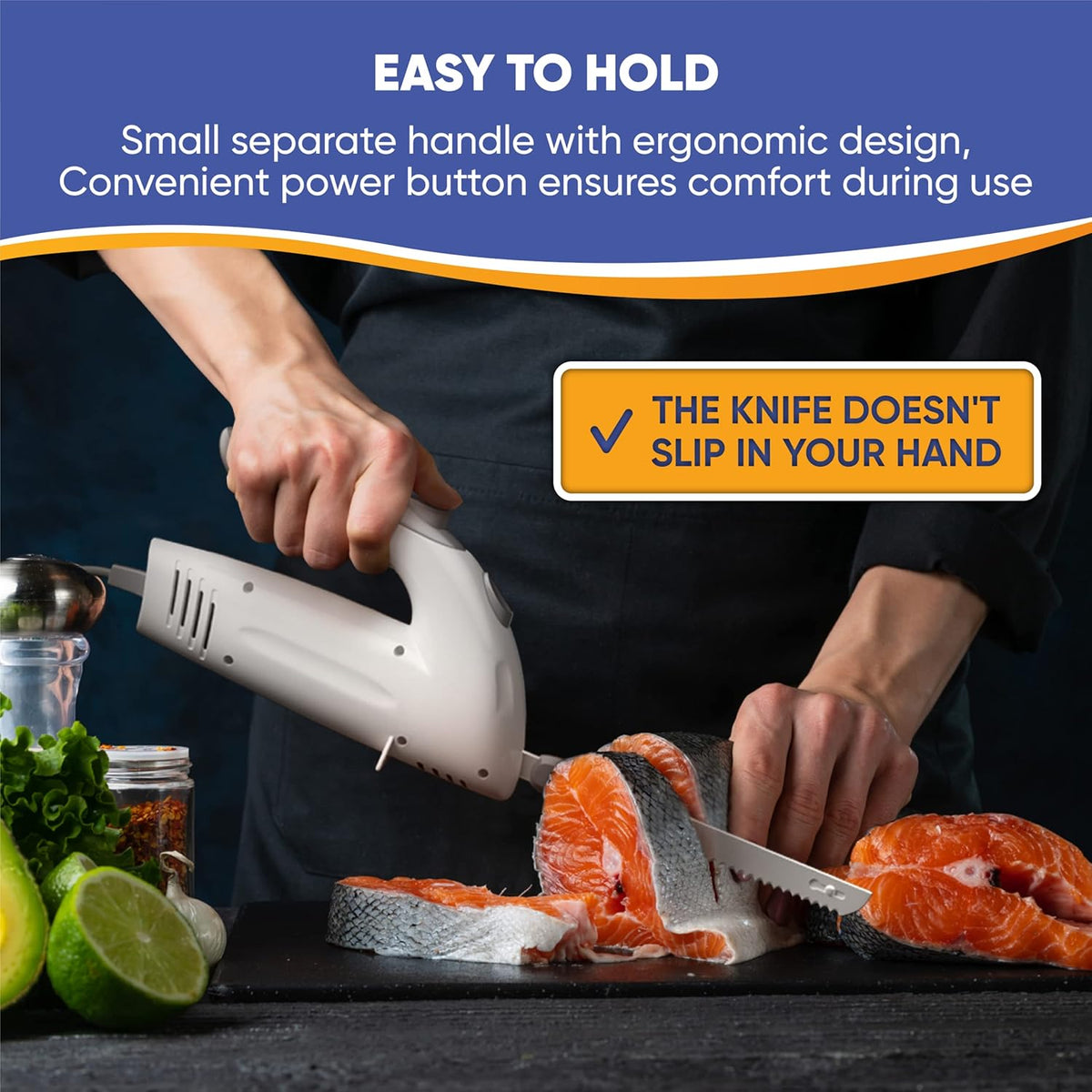 Electric Knife with Serving Fork and Carving Blades K27361