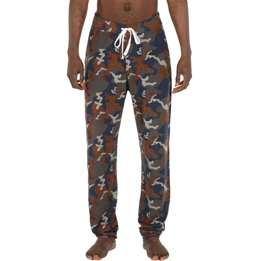 Navy Wood Grain Camo Pants T95636